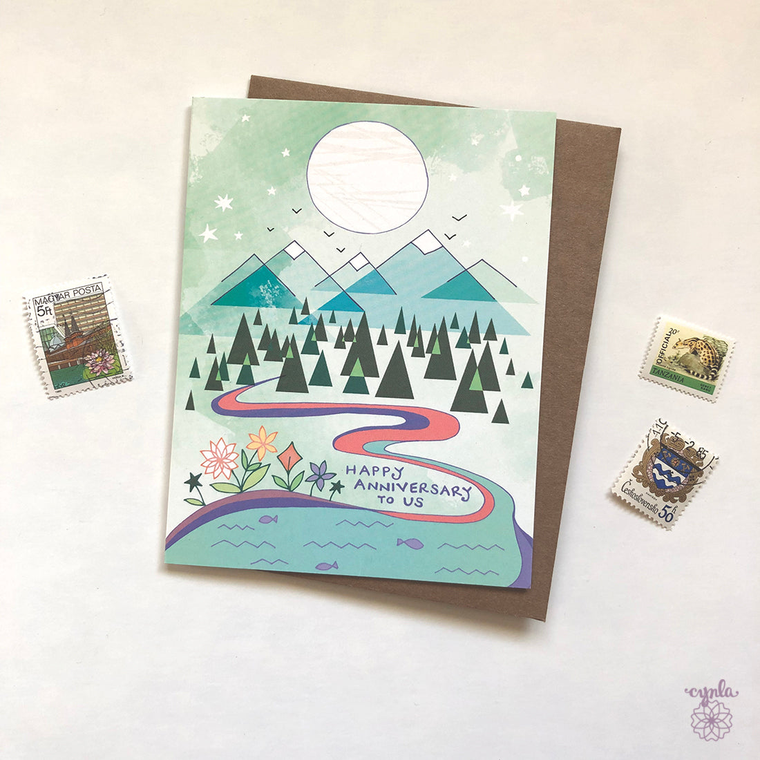 Mountain Anniversary Card