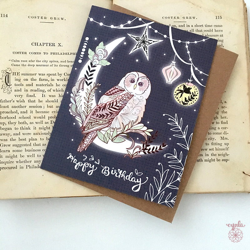 Moon Owl Sticker