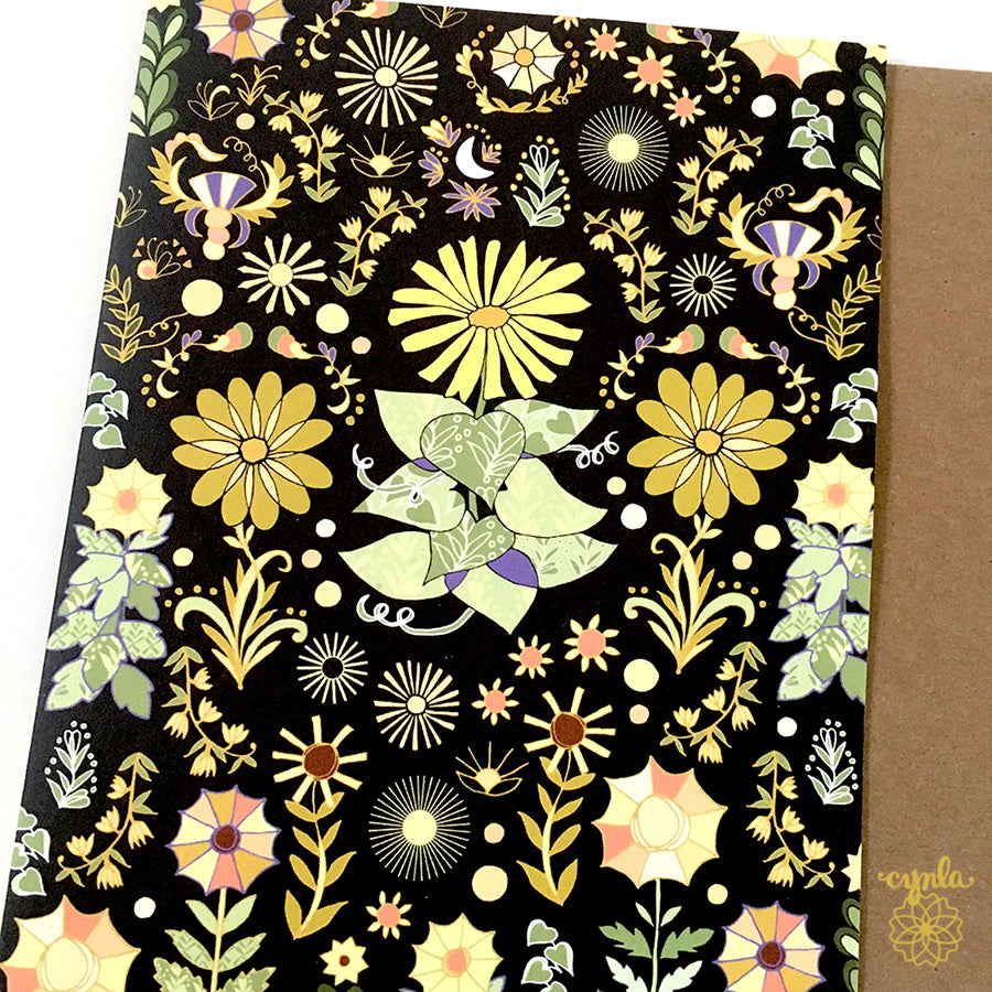Sunflowers Pattern Card