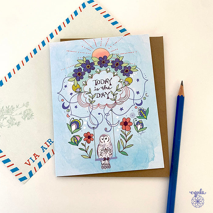 Today Owl Greeting Card