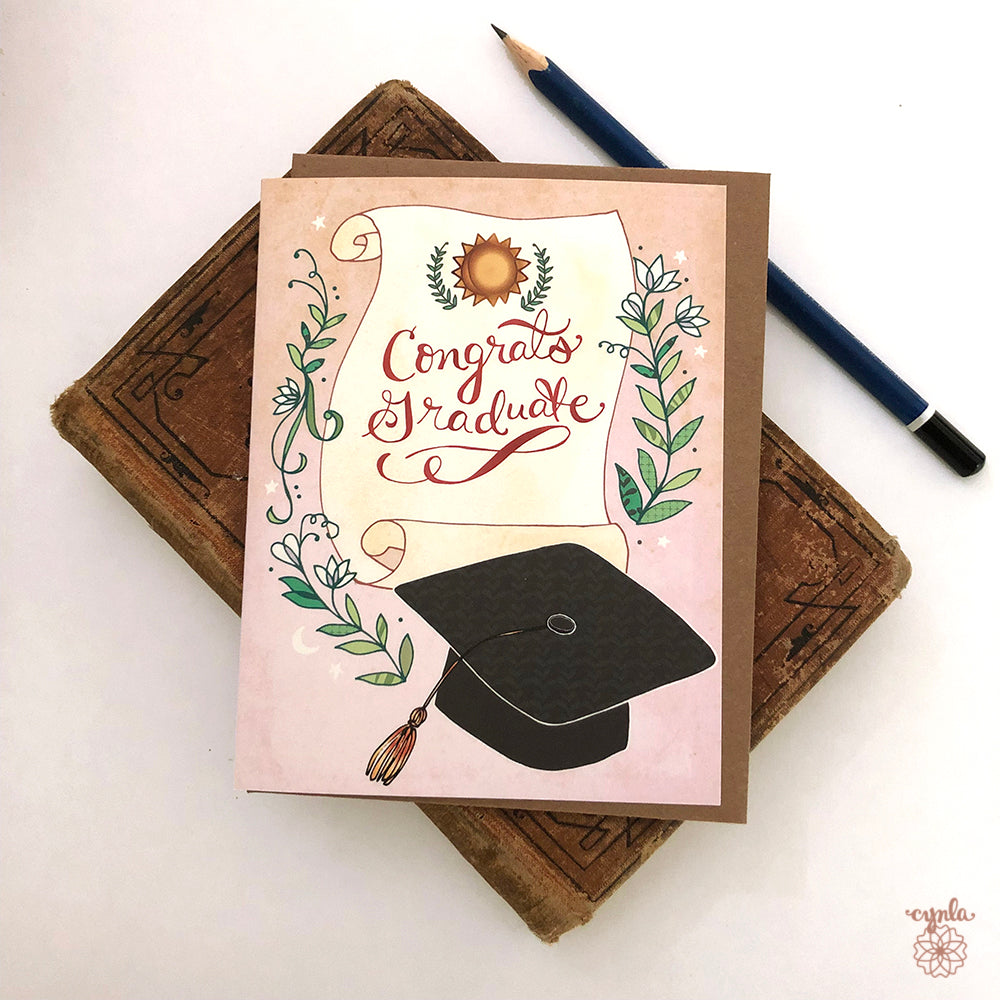 Congrats Grad Scroll Card