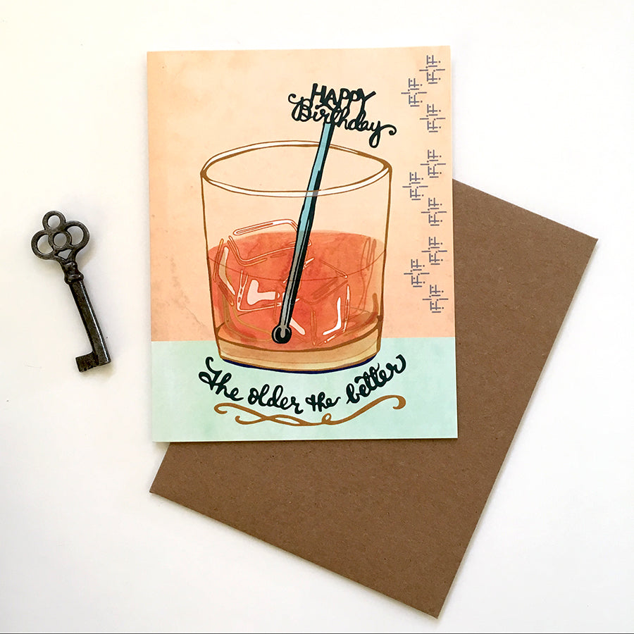 Whiskey Birthday Card