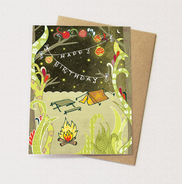 Camping Birthday Card