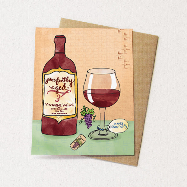 Wine Birthday Card