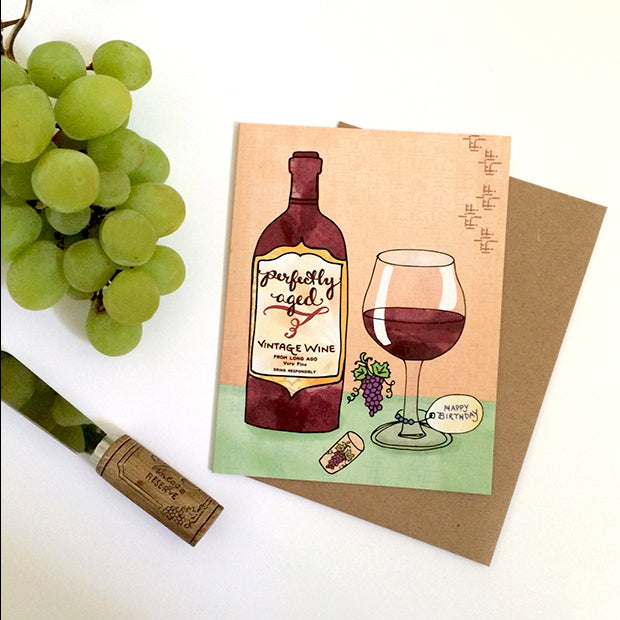 Wine Birthday Card
