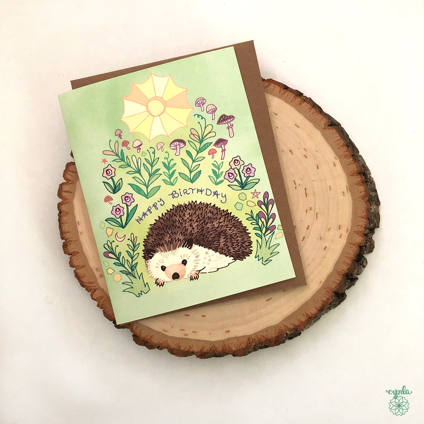 Sun Hedgehog Birthday Card