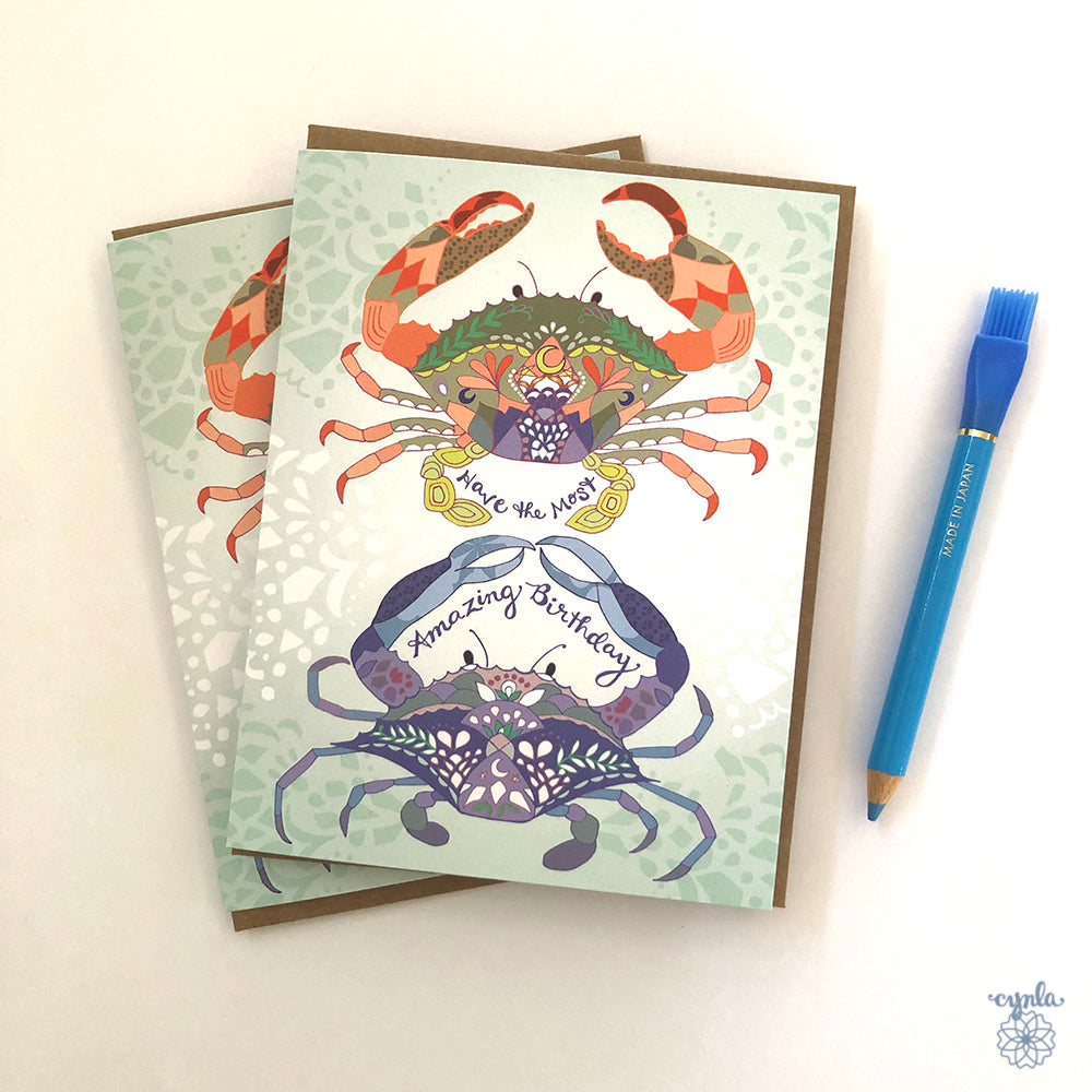 Crab Birthday Card