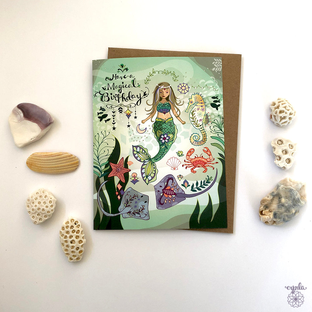 Mermaid Birthday Card
