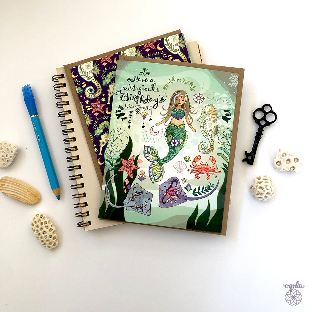 Mermaid Birthday Card