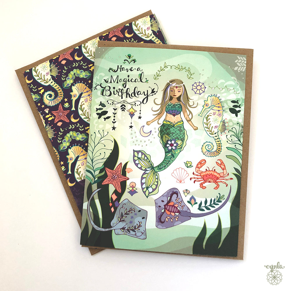 Mermaid Birthday Card