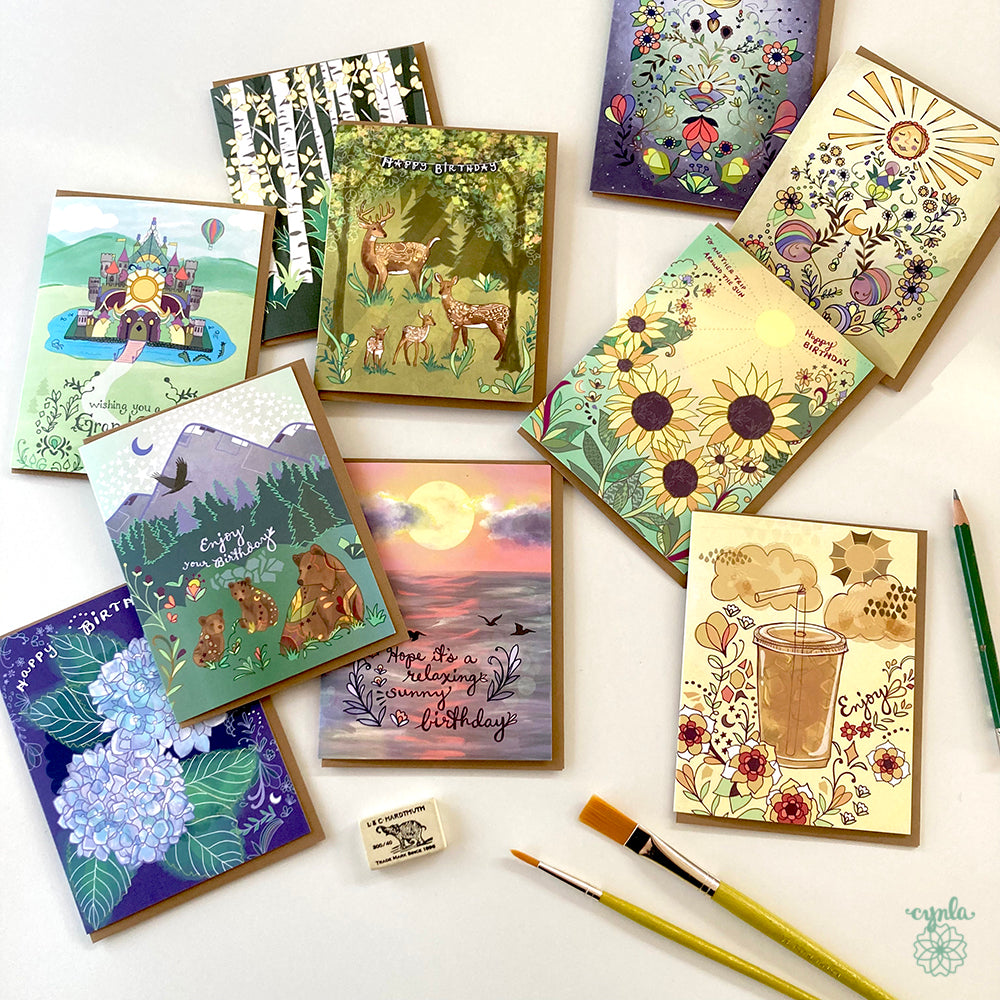 Sunset Birthday Card