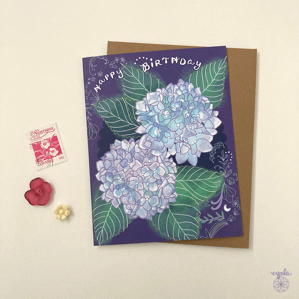 Hydrangea Birthday Card