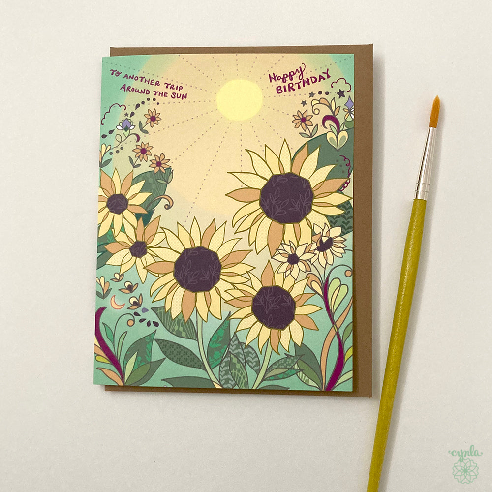 Sunflowers Birthday Card