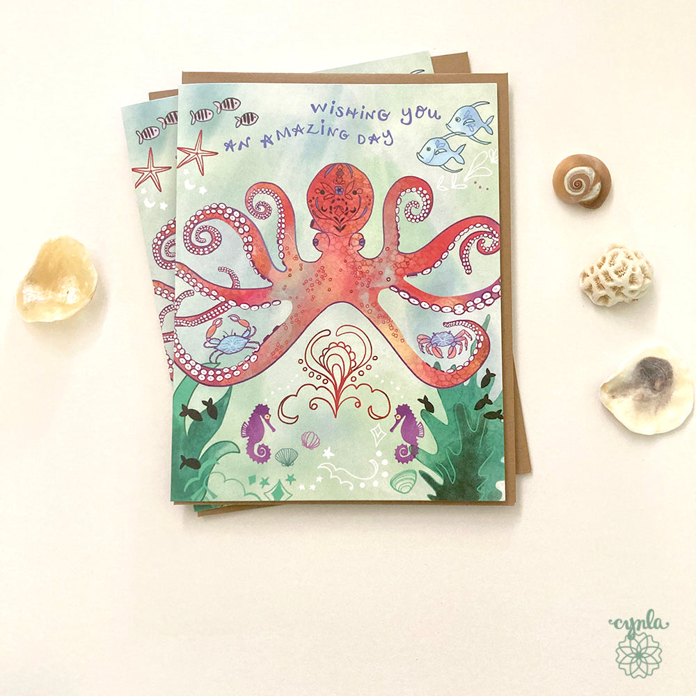 Octopus Wish Birthday Card
