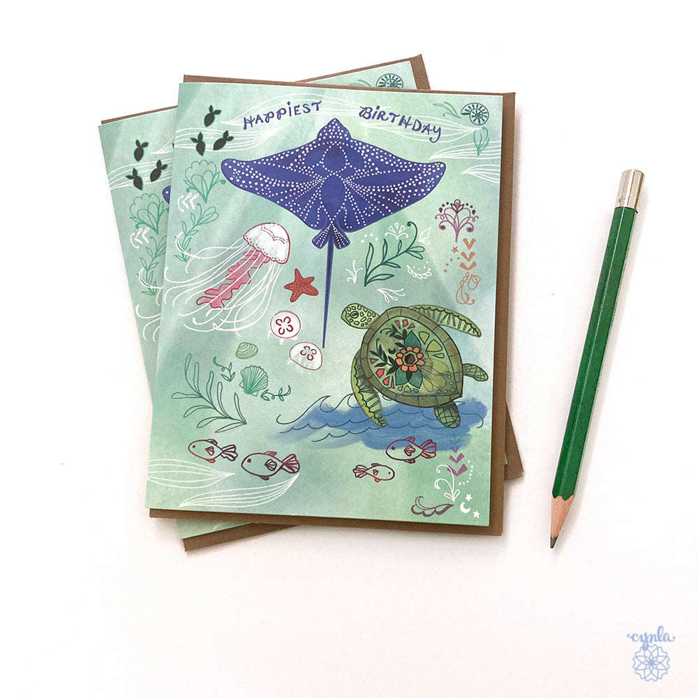 Stingray Birthday Card