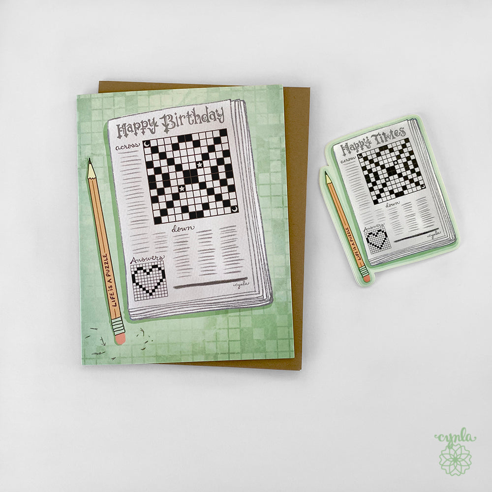 Crossword Birthday Card