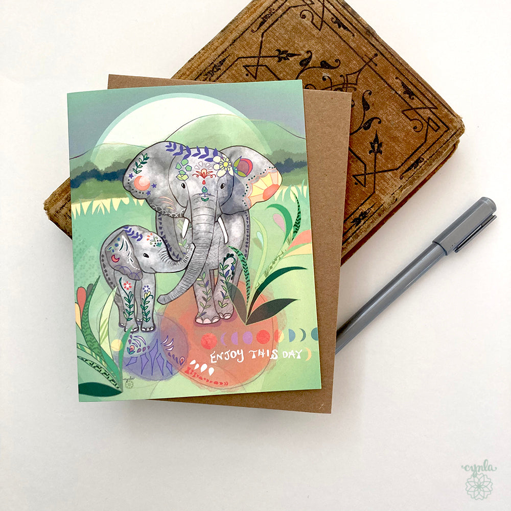 Elephants Greeting Card