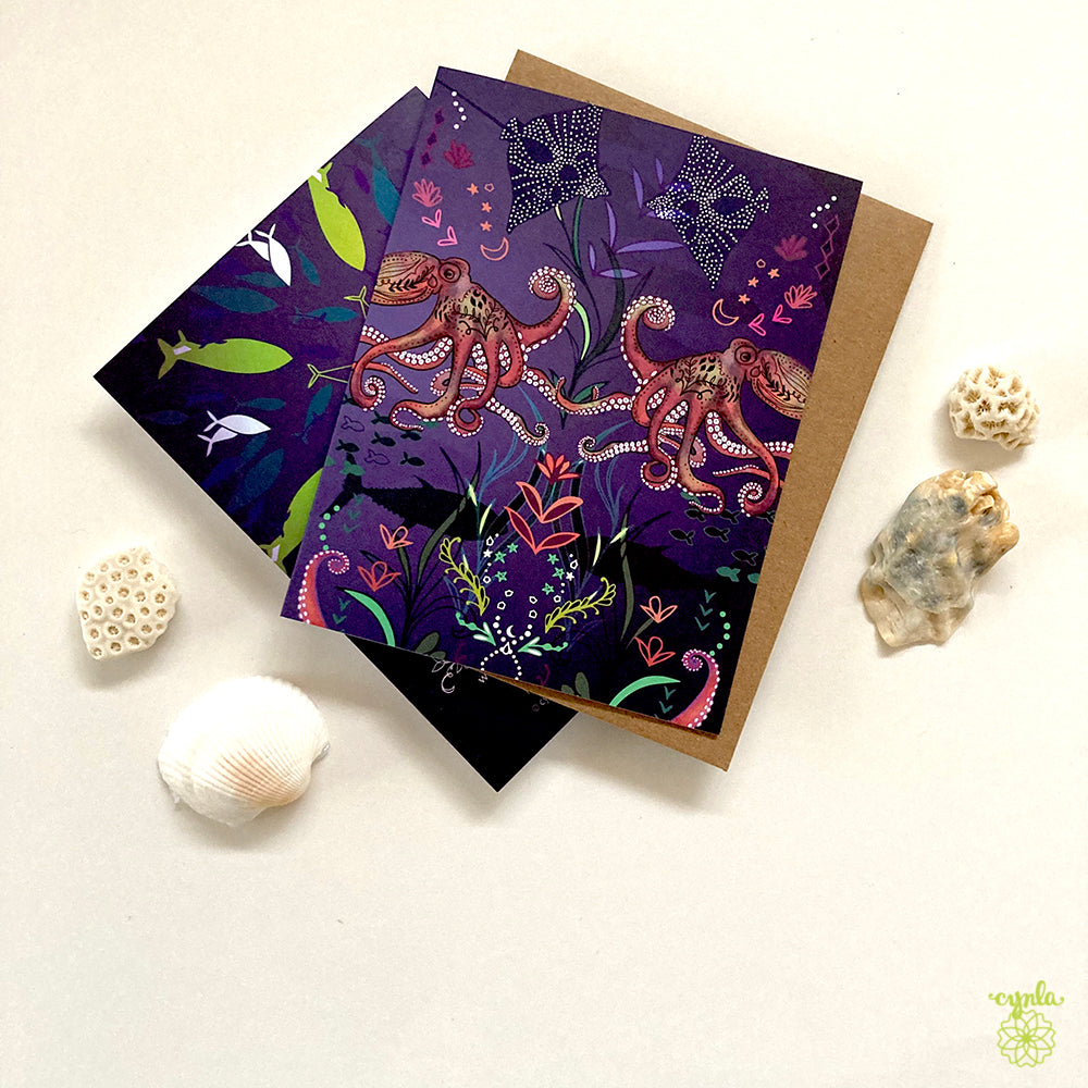 Octopus Ocean Greeting Card