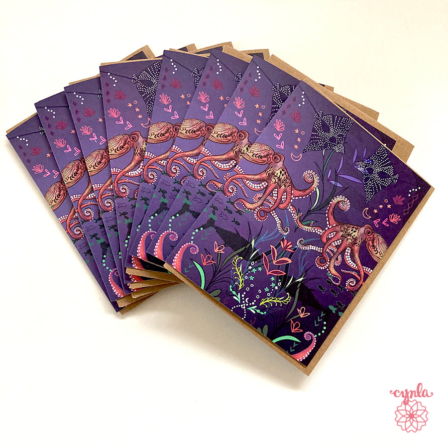 Octopus Ocean Greeting Card