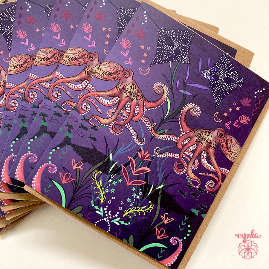 Octopus Ocean Greeting Card
