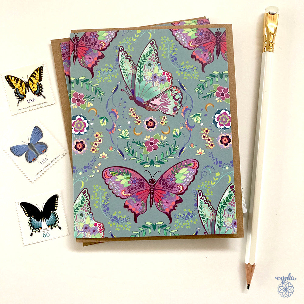 Butterfly Pattern Greeting Card