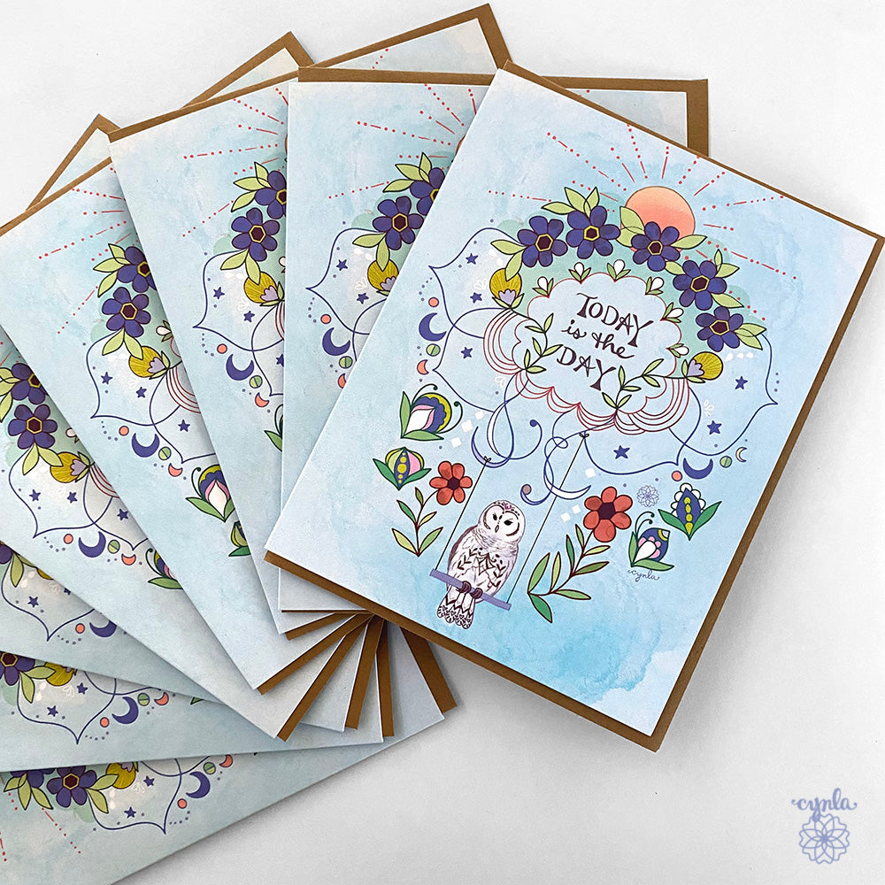 Today Owl Boxed Card Set