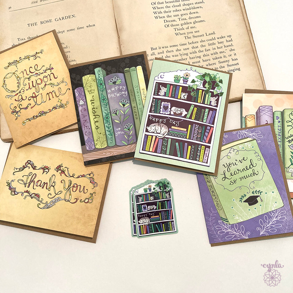 Bookcase Greeting Card