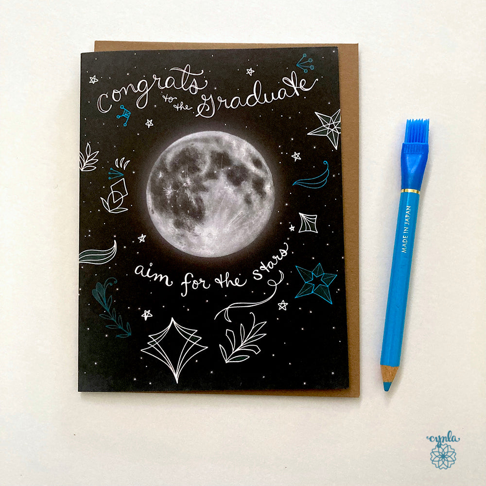 Grad Moon Card