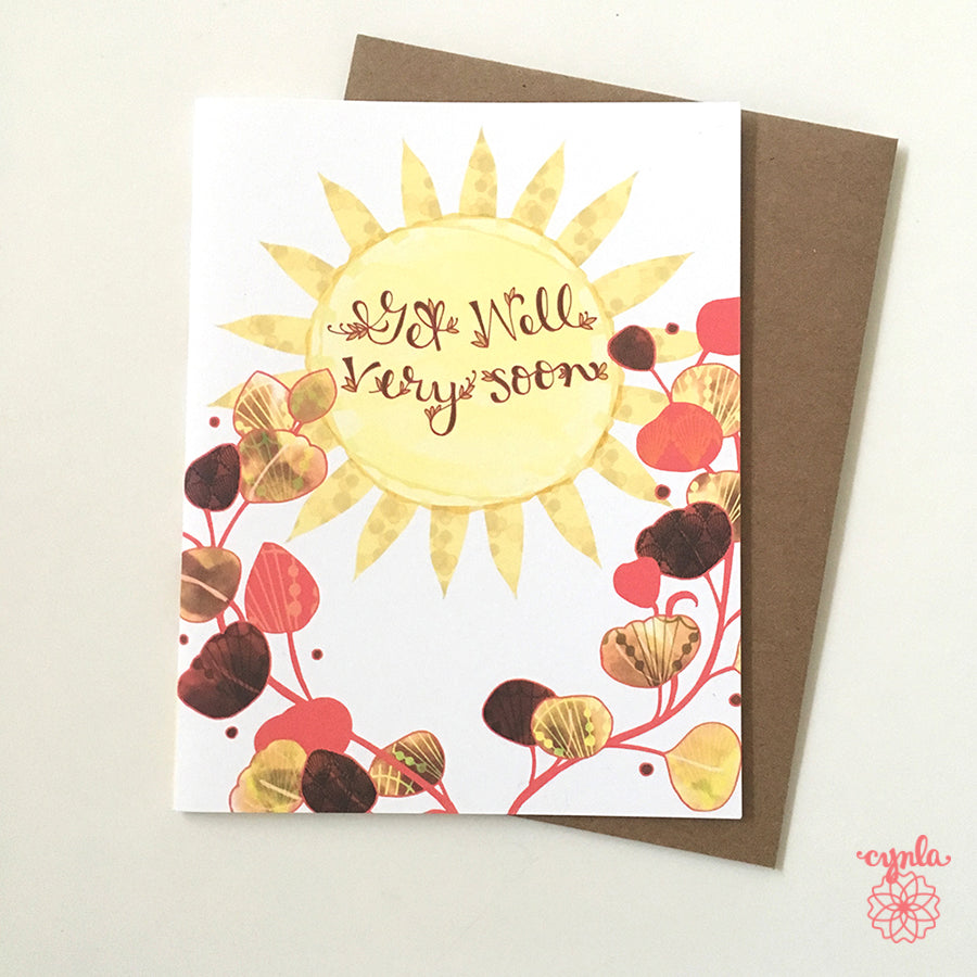 Get Well Sun Card