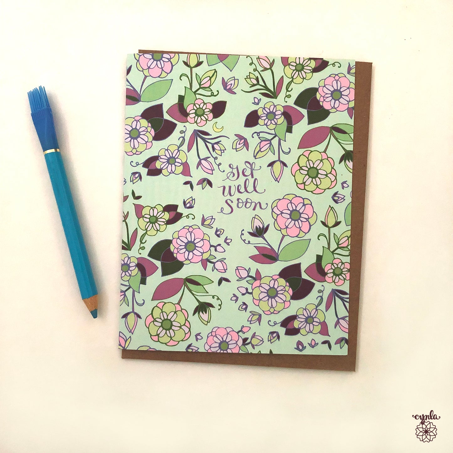 Get Well Soothing Flower Card