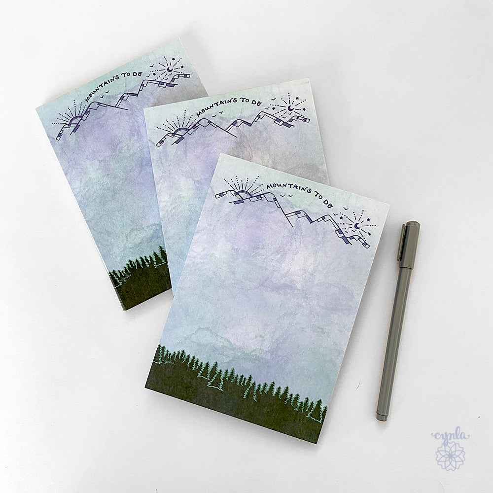 Mountains To Do Notepad