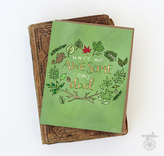 Awesome Dad Leaf Card