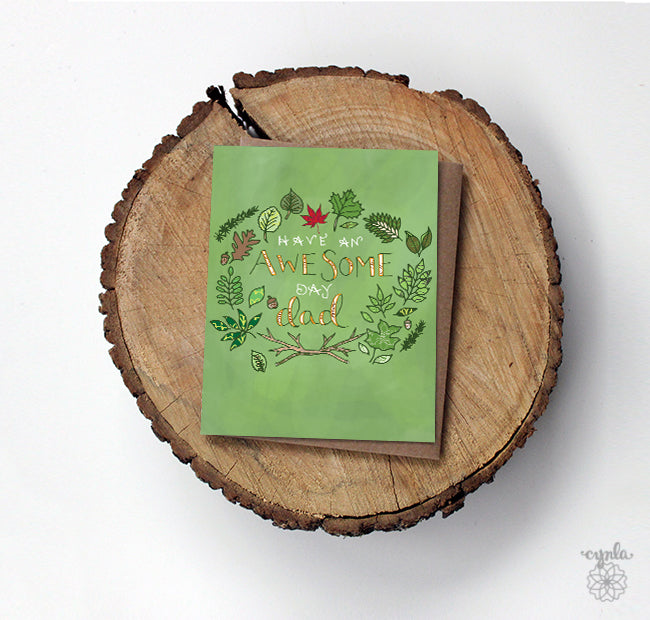 Awesome Dad Leaf Card