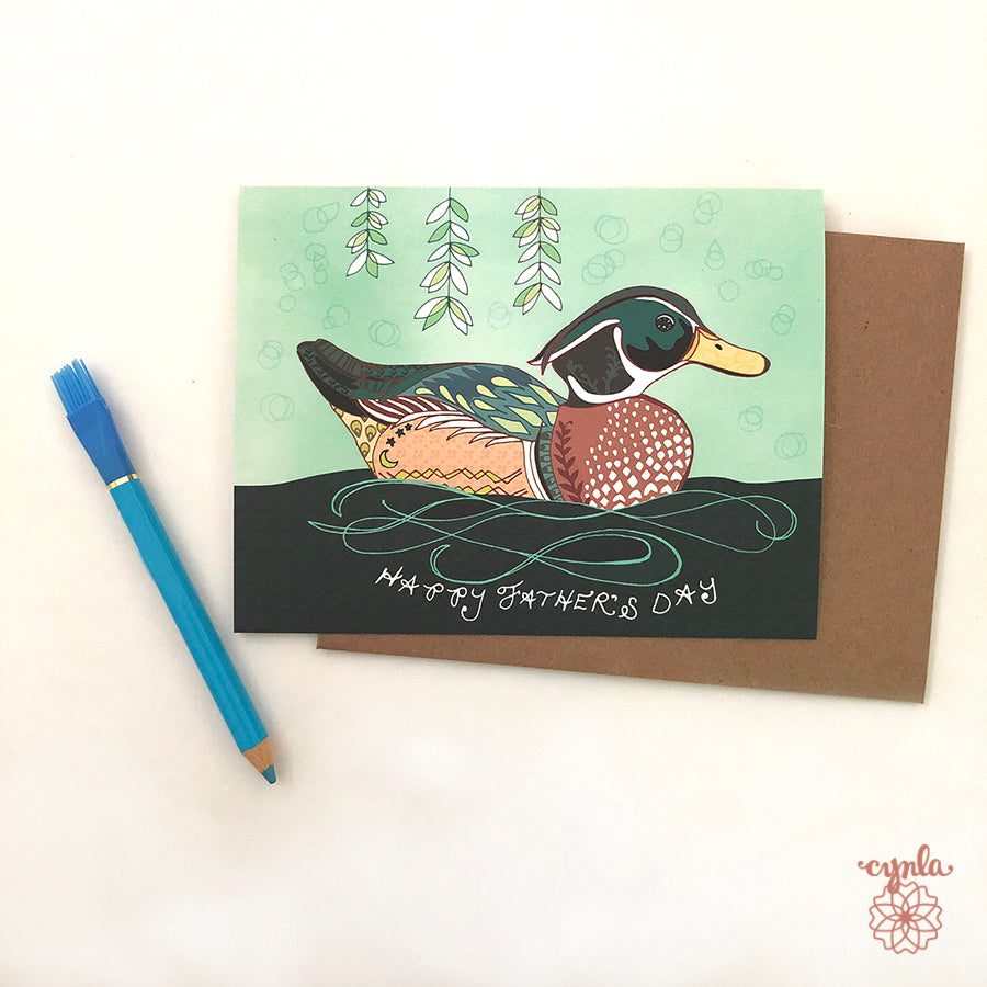 Father's Day Duck greeting card