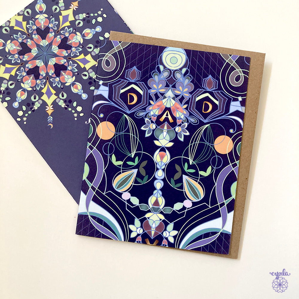 Dad Geometry greeting card