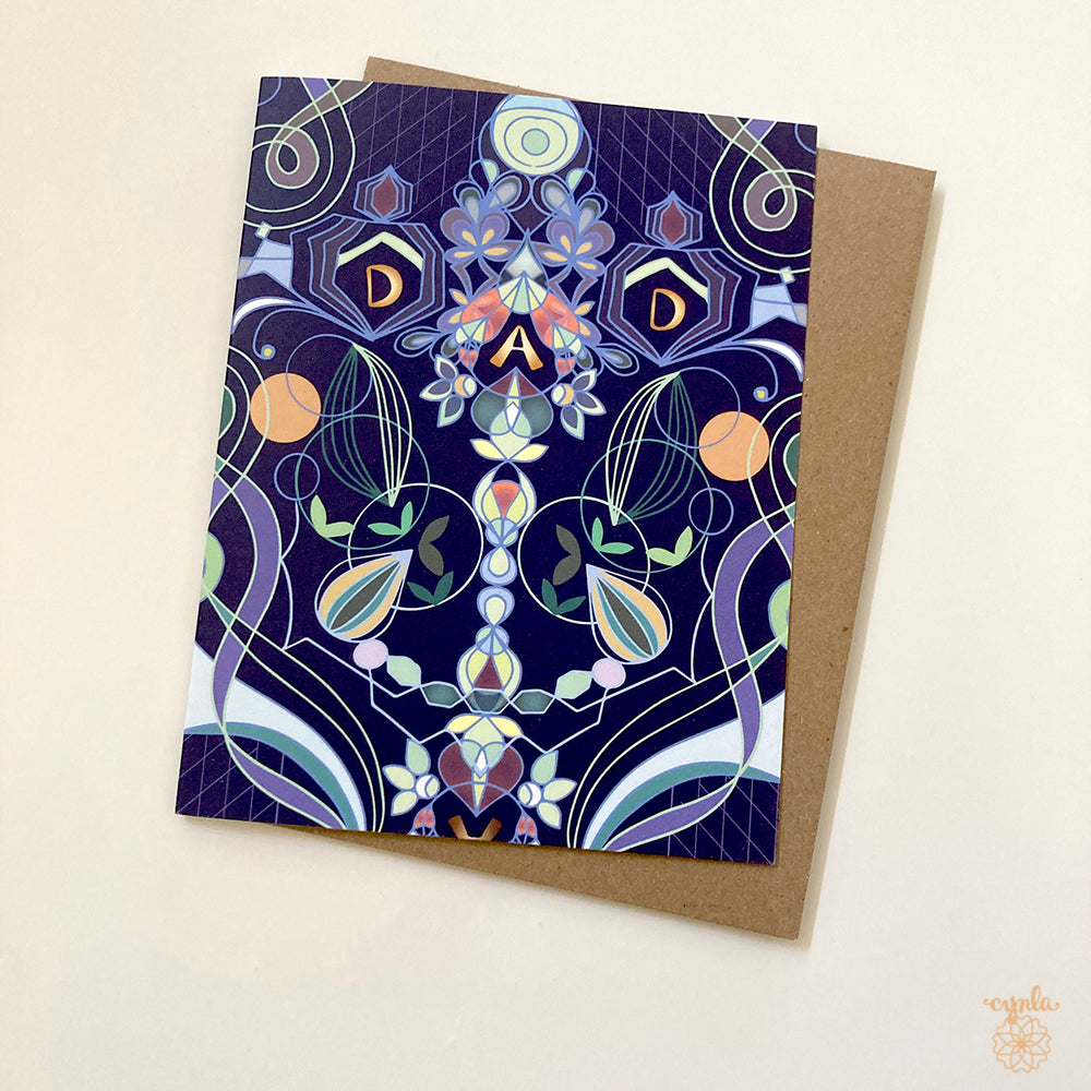 Dad Geometry greeting card