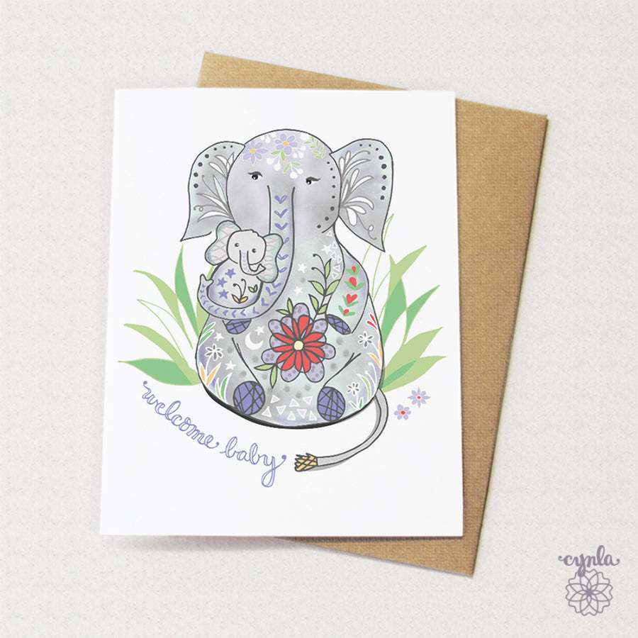 Baby Elephant Card