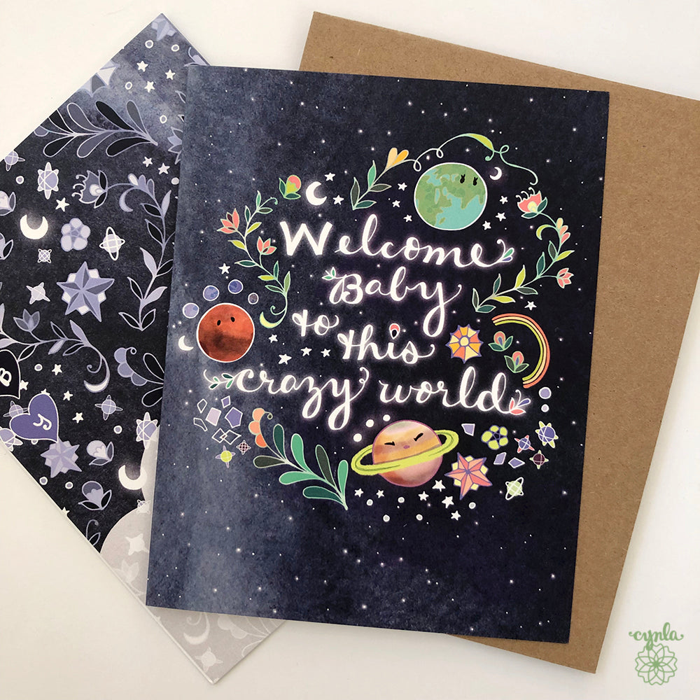 Welcome Baby Card - baby crazy world