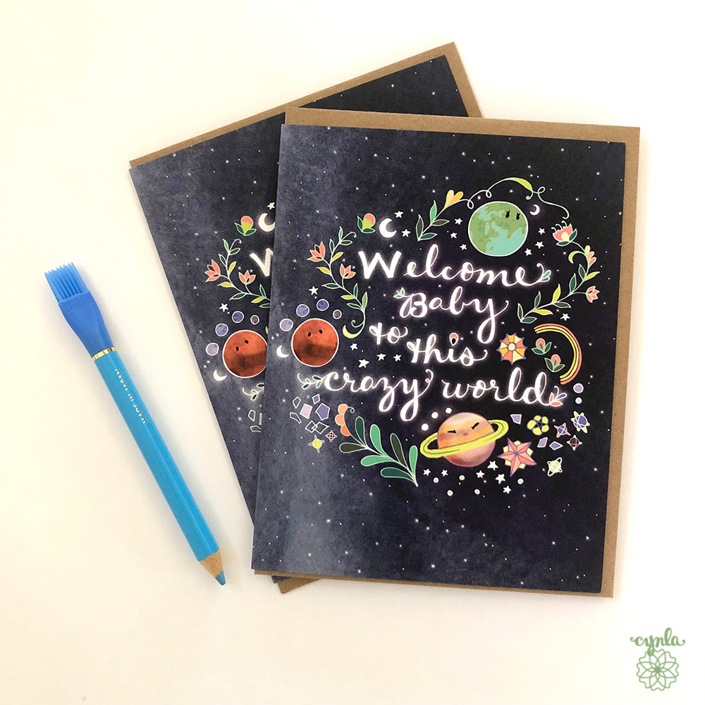 Welcome Baby Card - baby crazy world