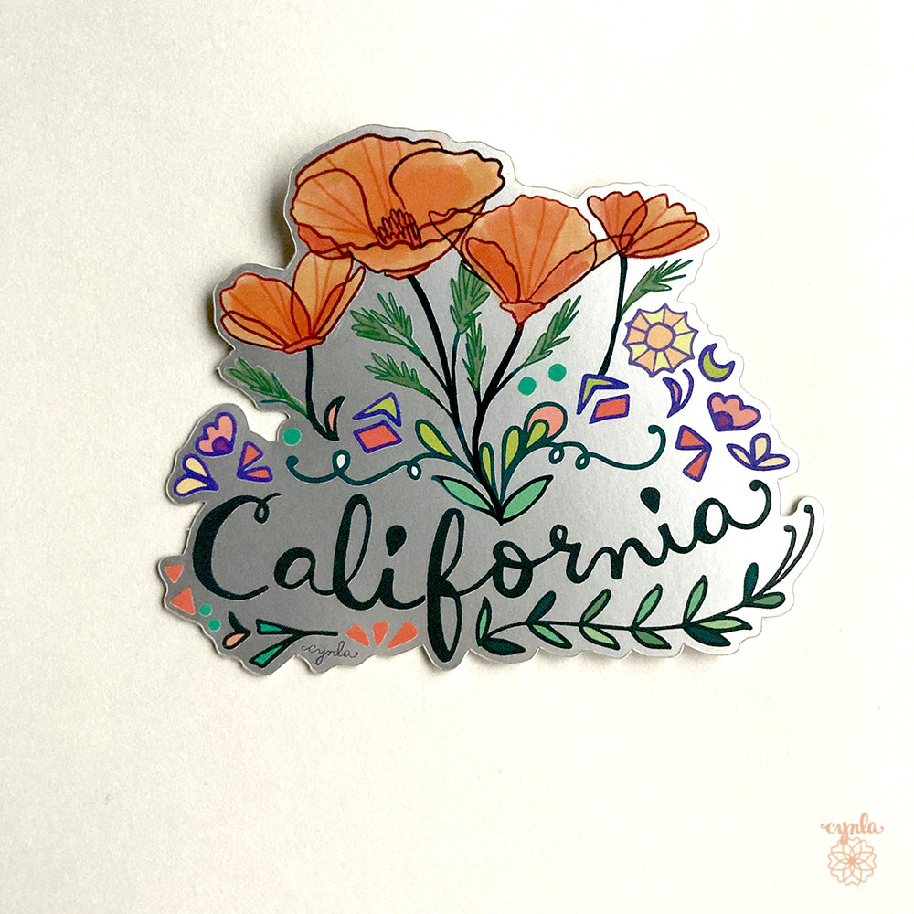 California State Flower Sticker