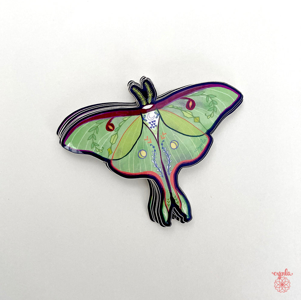 Luna Moth Sticker