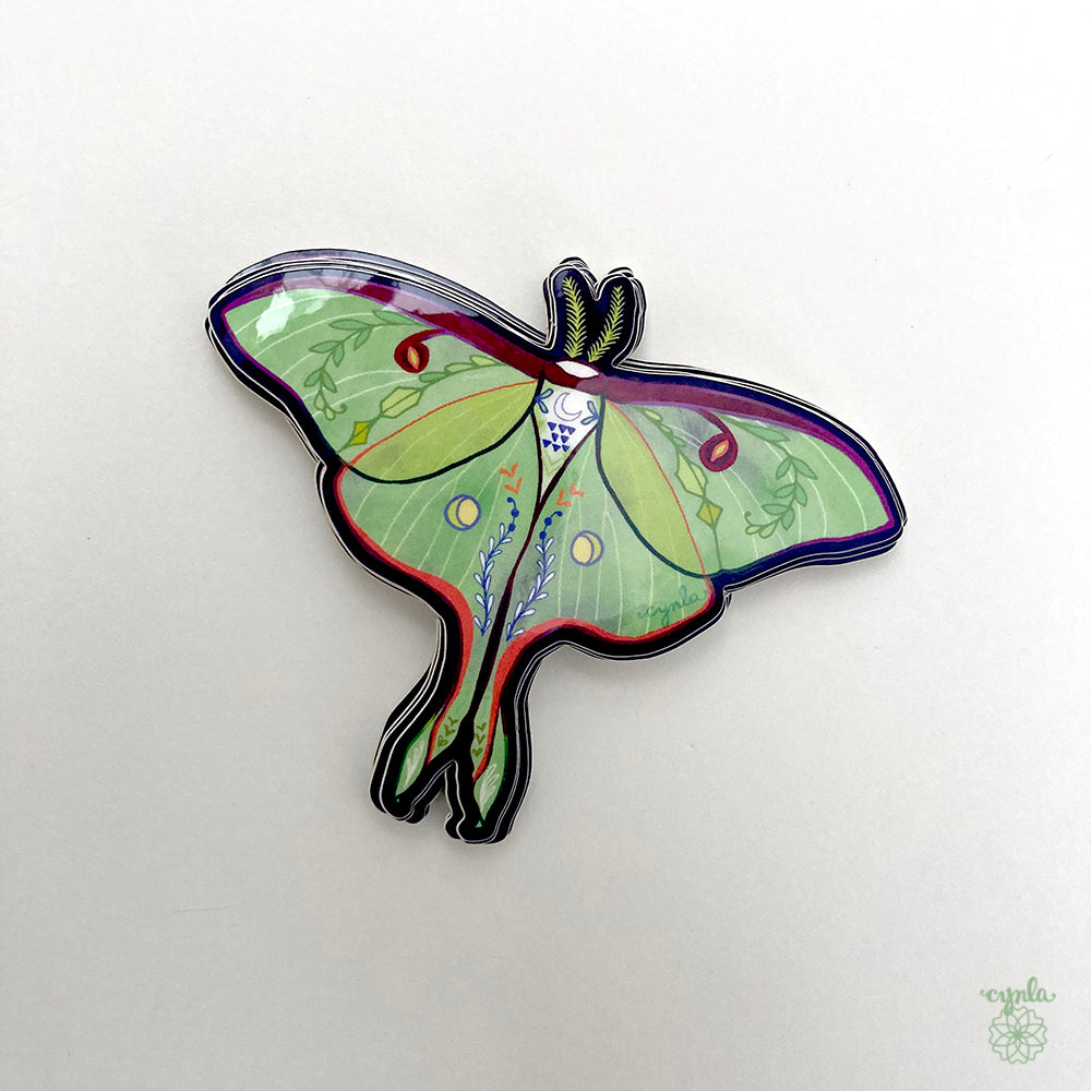 Luna Moth Sticker