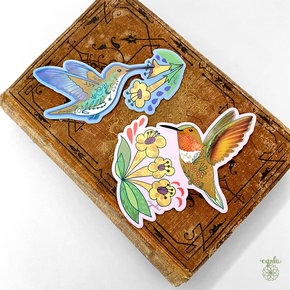 Hummingbird Dance Birthday Card
