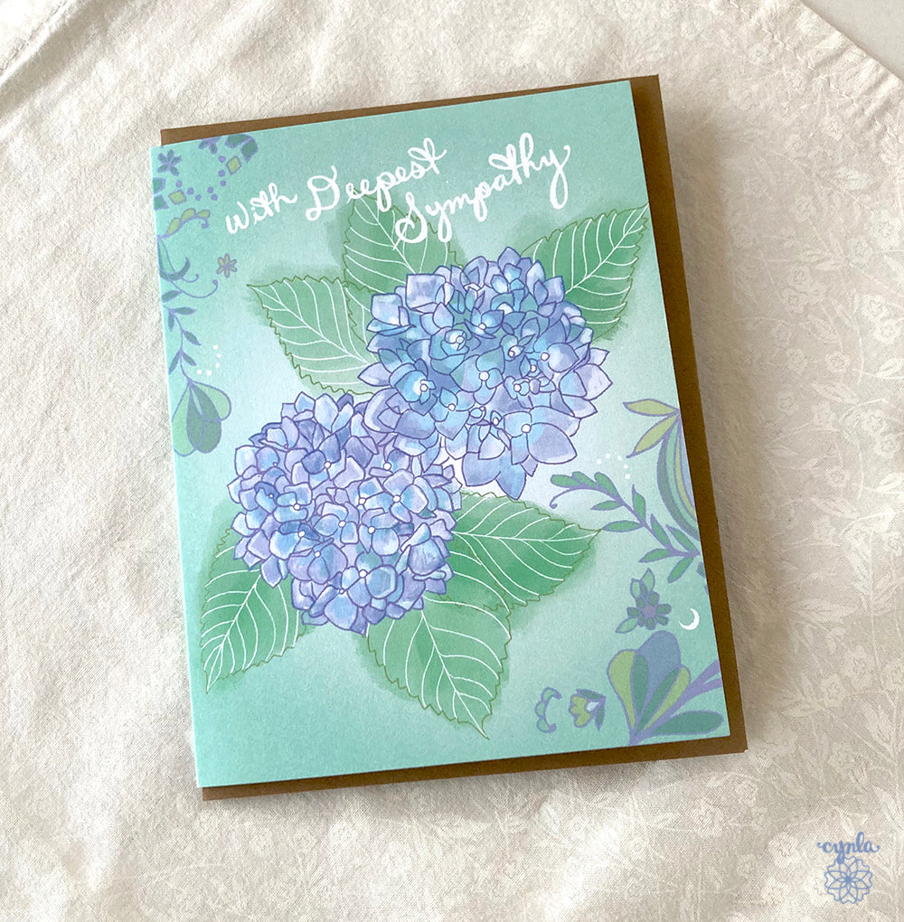 Hydrangea Sympathy card