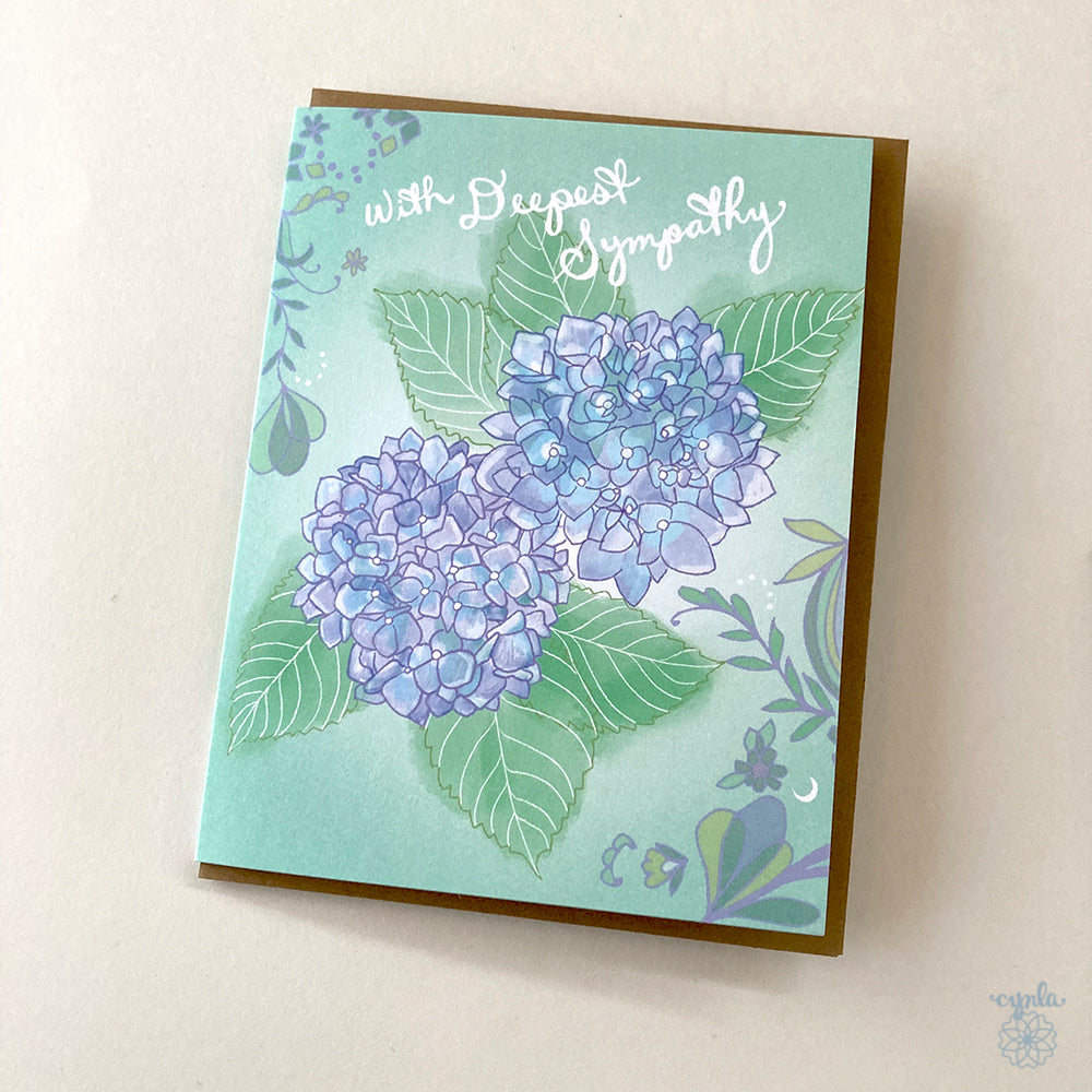Hydrangea Sympathy card