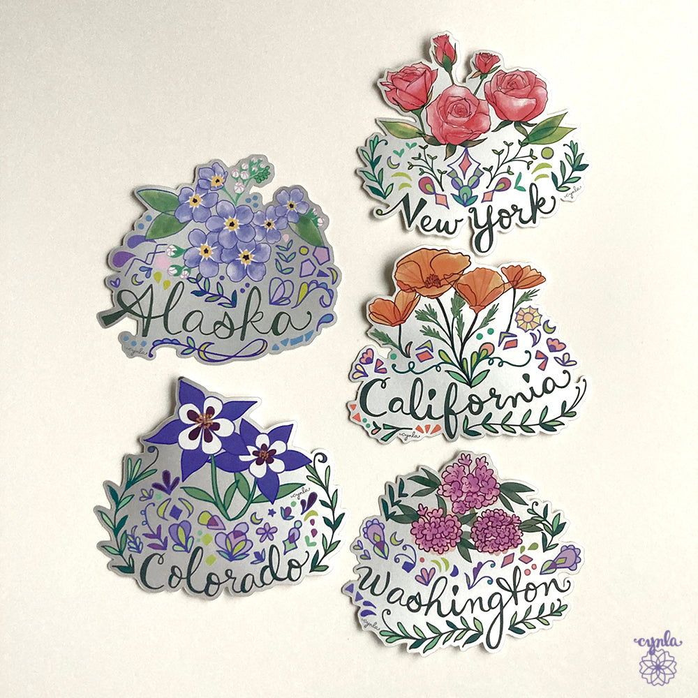 New York State Flower Sticker