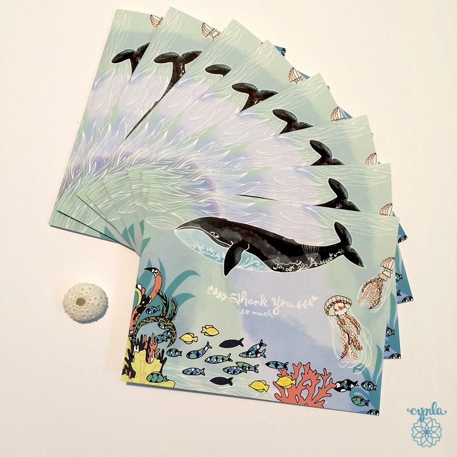 Whale Thank You Cards Boxed Set