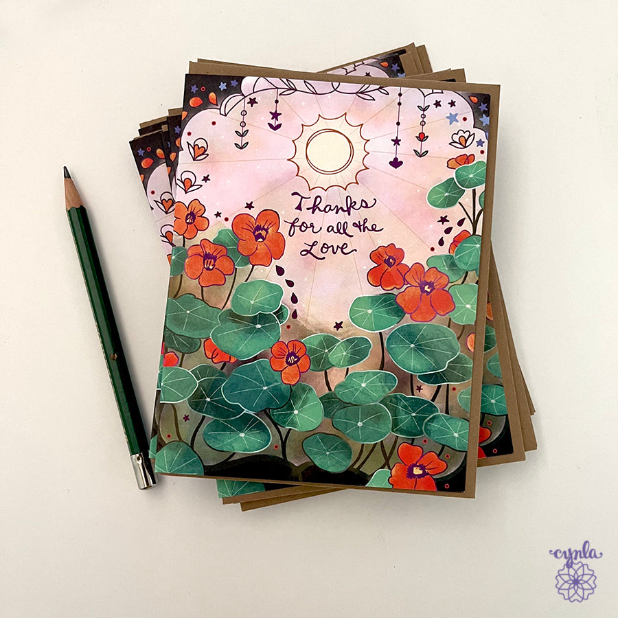 Moon Garden Nasturtiums Boxed Card Set