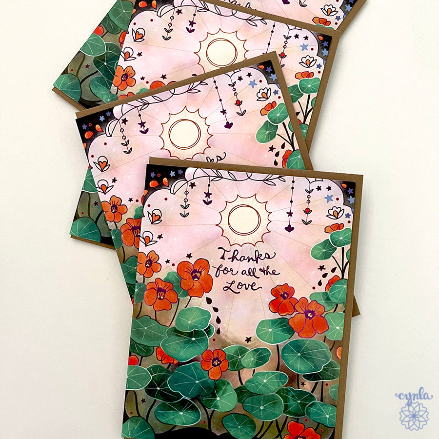 Moon Garden Nasturtiums Boxed Card Set