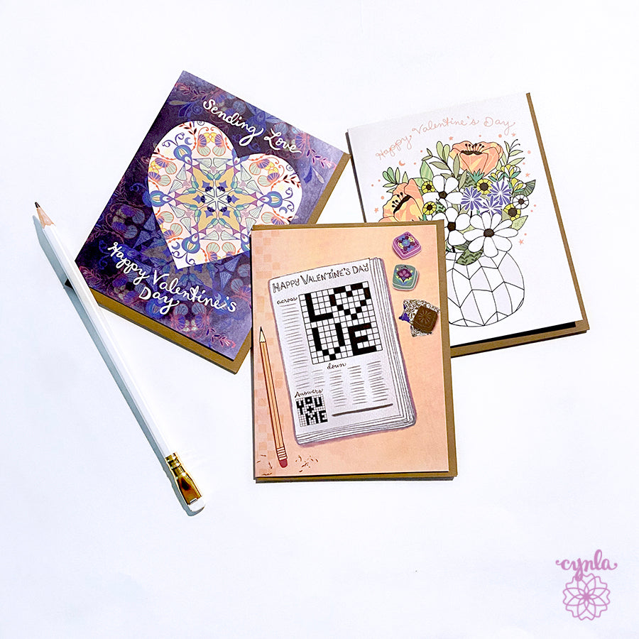 Valentine Crossword Puzzle Card